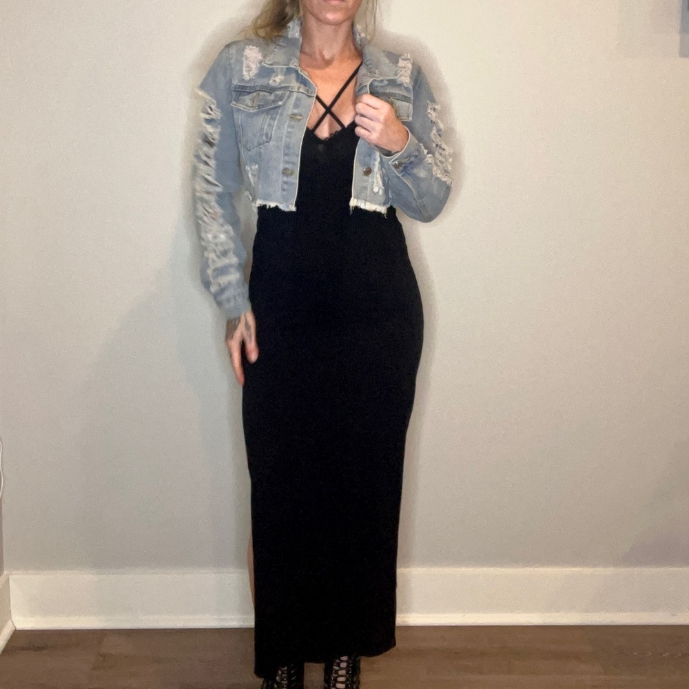 Bozzolo Double Slit Maxi Dress